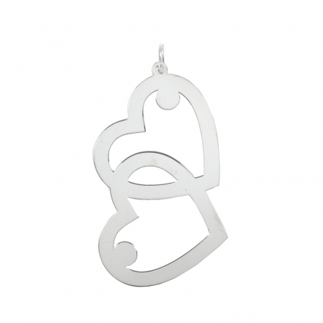 Collar doble corazón personalizado