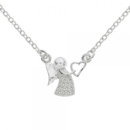 Collar ajustable ángel con corazón