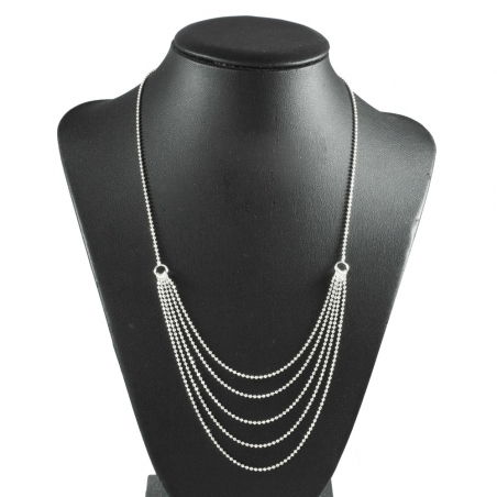 Collar bolitas Plata de Ley