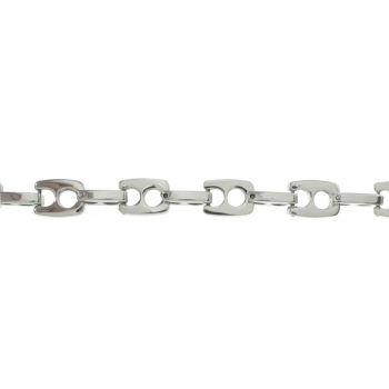 Collar acero eslabón rectángulo perforado 2