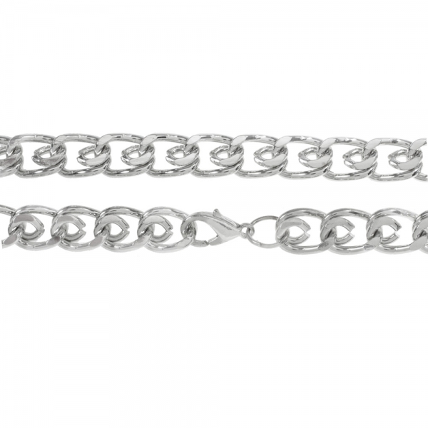 Collar hombre eslabón enrollado acero