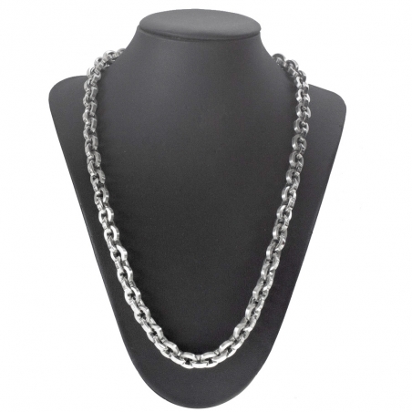 Collar acero eslabón oval