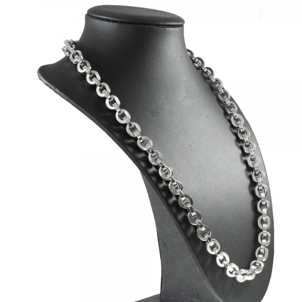 Collar acero eslabón oval