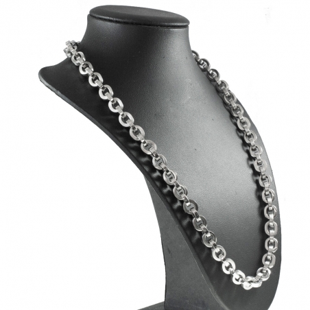 Collar acero eslabón oval