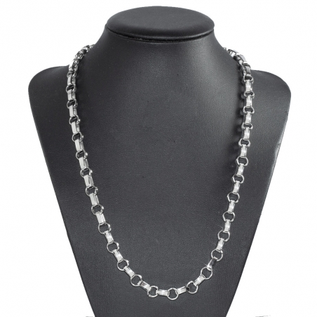 Collar acero eslabón mixto