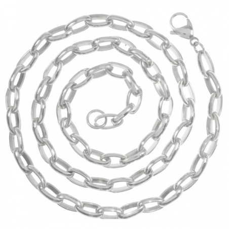 Cadena acero eslabón oval