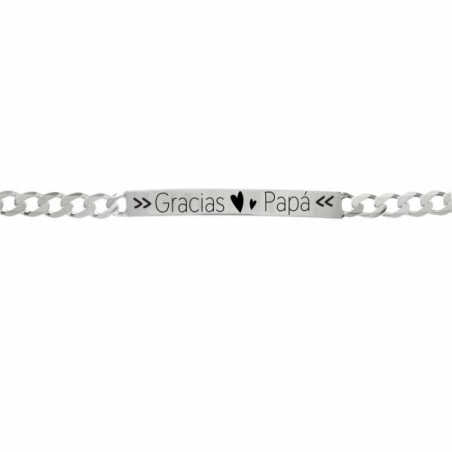 Esclava Gracias Papá Plata de Ley