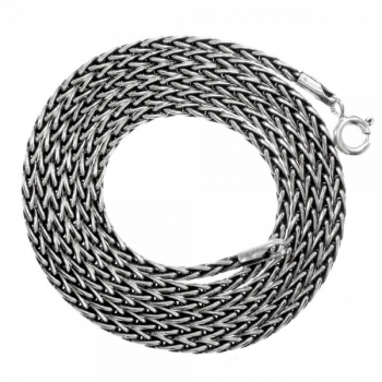 Cordón trenzado Plata de Ley envejecida