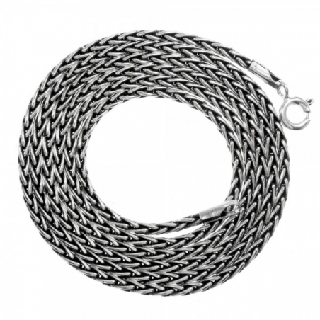 Cordón trenzado Plata de Ley envejecida