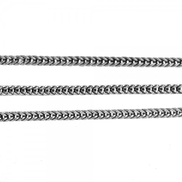 Cordón trenzado cuadrado Plata de Ley