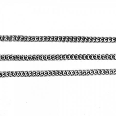 Cordón trenzado cuadrado Plata de Ley