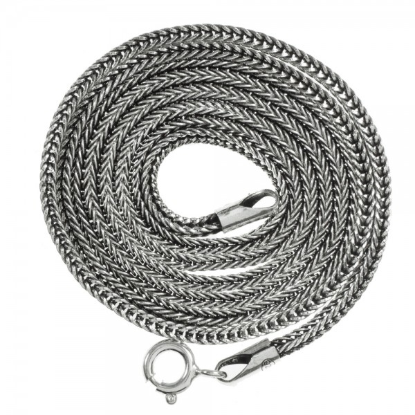 Cordón trenzado cuadrado Plata de Ley