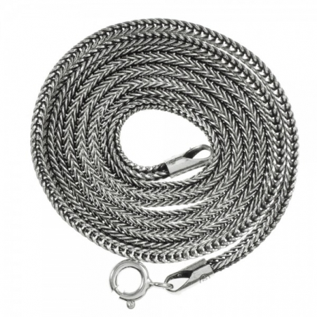 Cordón trenzado cuadrado Plata de Ley