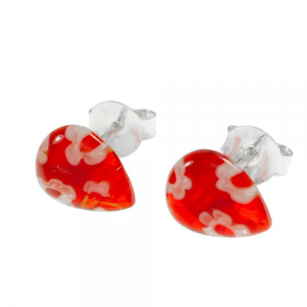 Pendientes gota de cristal Murano