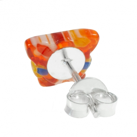 Pendientes mariposa de cristal Murano