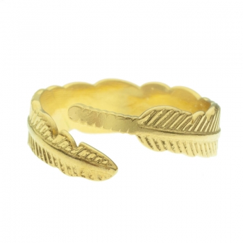 Anillo ajustable pluma acero