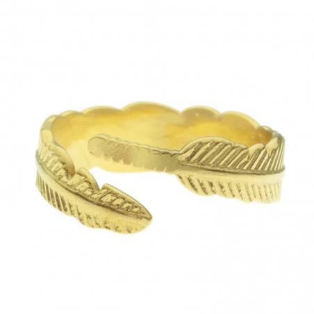 Anillo ajustable pluma acero