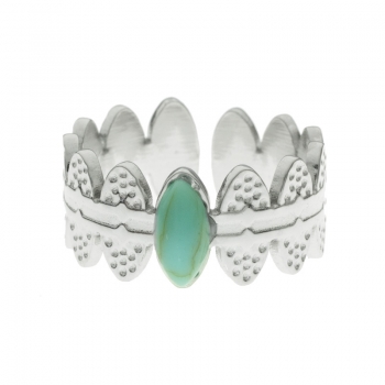 Anillo ajustable óvalos martillados