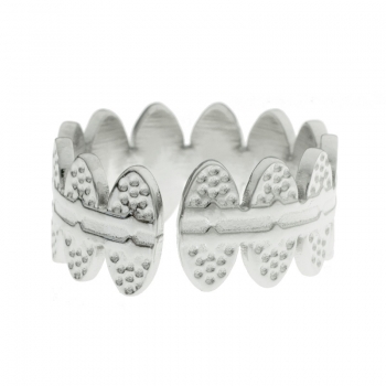 Anillo ajustable óvalos martillados 2