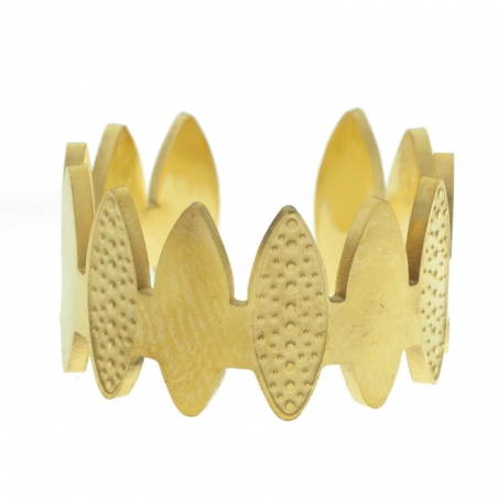 Anillo ajustable púas dorado