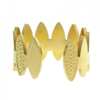 Anillo ajustable púas dorado 2