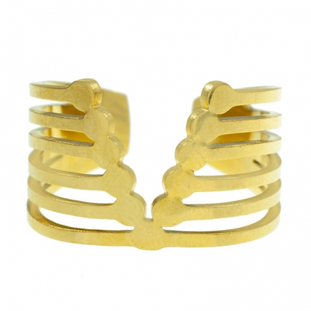 Anillo ajustable líneas V