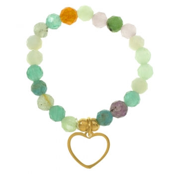 Anillo ágata con colgante de acero