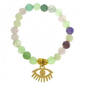 Anillo ágata con colgante de acero 2