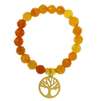 Anillo piedras con colgante de acero