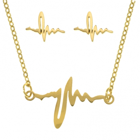 Conjunto electrocardiograma acero