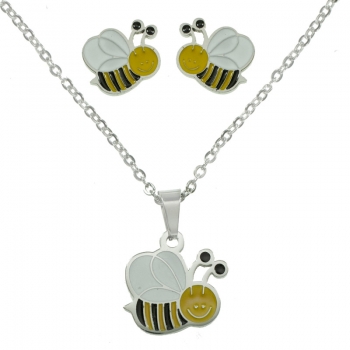 Conjunto abeja esmaltada de acero