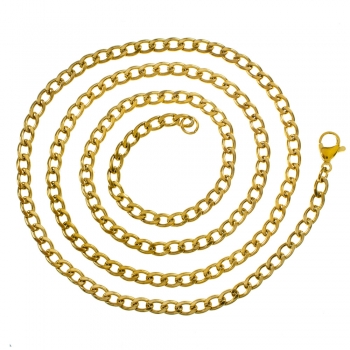 Cadena dorada Grumet acero