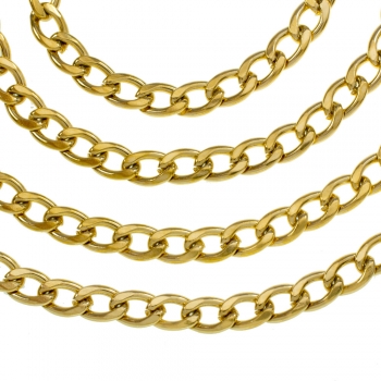 Cadena dorada Grumet acero 2