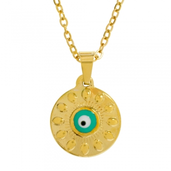 Collar ojo turco esmaltado acero