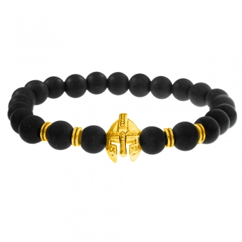 Pulsera shungit guerrero acero