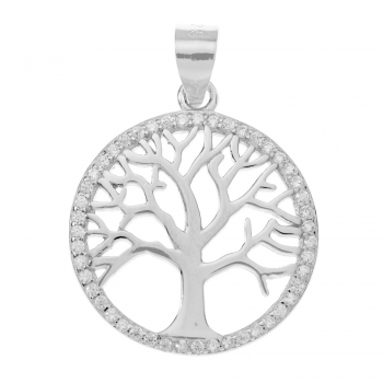Colgante árbol de la vida con circonitas