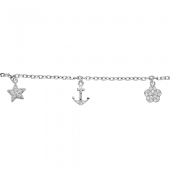 Pulsera con colgantes Plata de Ley 2