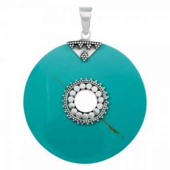 Colgante boho turquesa