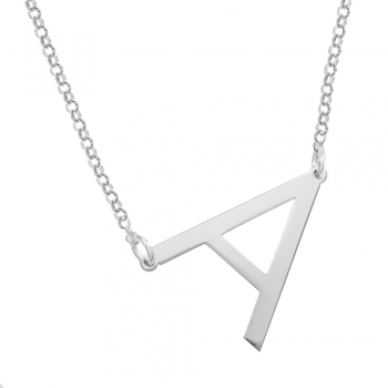 Collar con letra inicial Plata de Ley