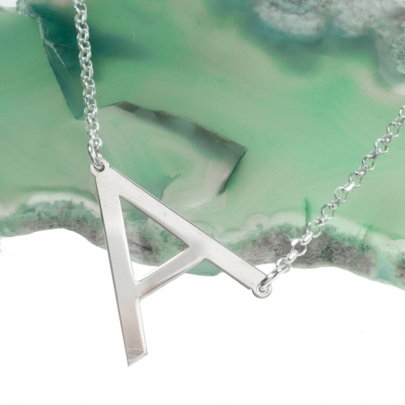 Collar con letra inicial Plata de Ley