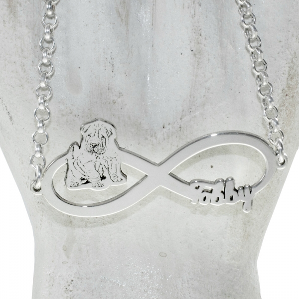 Pulsera infinito nombre de mascota