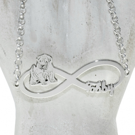 Pulsera infinito nombre de mascota