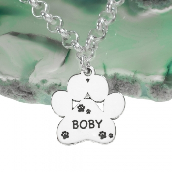 Pulsera huella con nombre de mascota 2