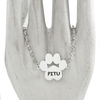 Pulsera huella con nombre de mascota 2