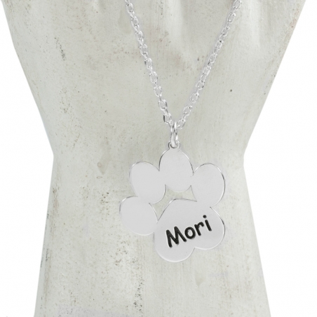 Collar huella con nombre personalizado