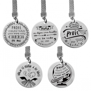 Llaveros para profes de acero inoxidable