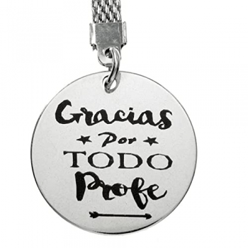 Llavero con mensaje para maestro acero inoxidable 2