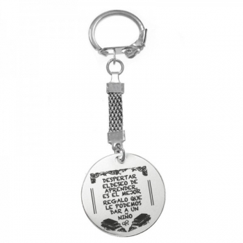 Llavero con mensaje para profesor acero inoxidable
