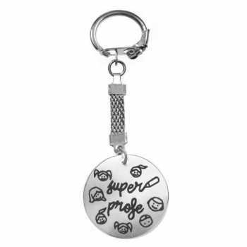 Llavero Super Profe acero