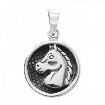 Colgante caballo con fondo oscuro